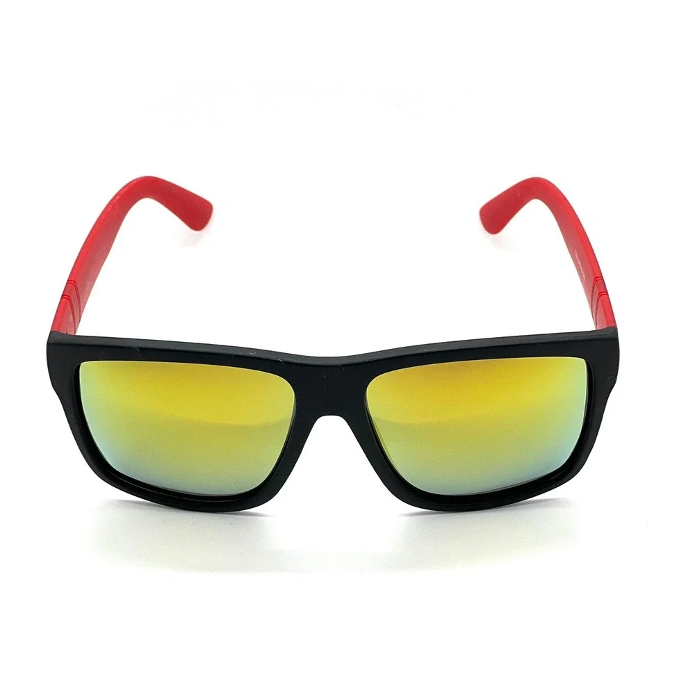Men's Sunglasses Polarized ORange Mirrored Lens Square Frame Driving Fishing New